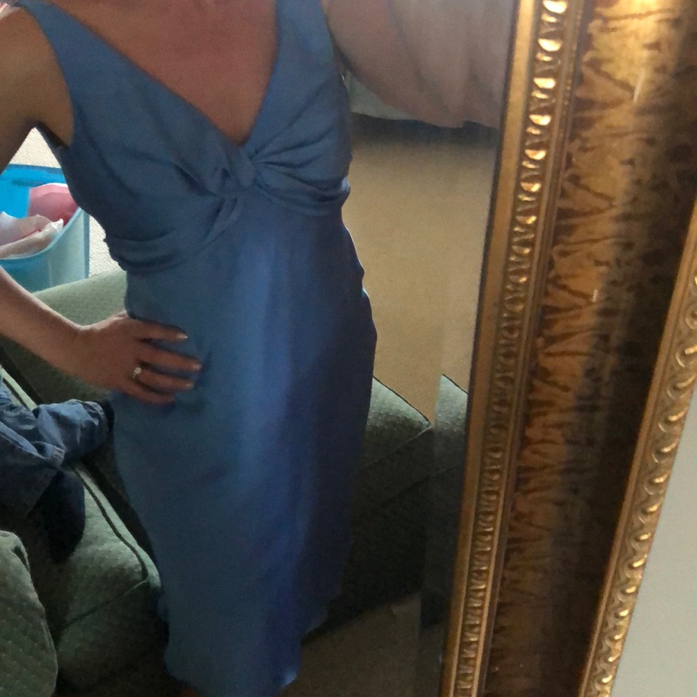 David’s bridal bridesmaid dress in periwinkle